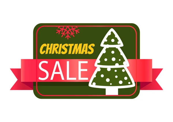 Navidad mejor venta etiqueta abstracto árbol de año nuevo — Vector de stock