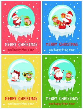 Mutlu yeni yıl mutlu Noeller Poster Santa Elf