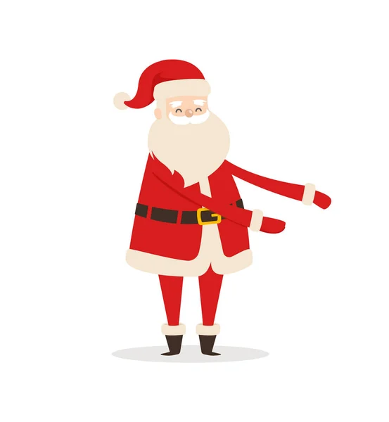 Santa Claus de dibujos animados de Navidad personaje Vector icono — Archivo Imágenes Vectoriales