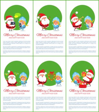 Posterler vektör çizim dizi mutlu Noeller