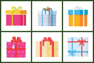 Kaydırılan paketleri simgesi toplama hediye kutusu sunar