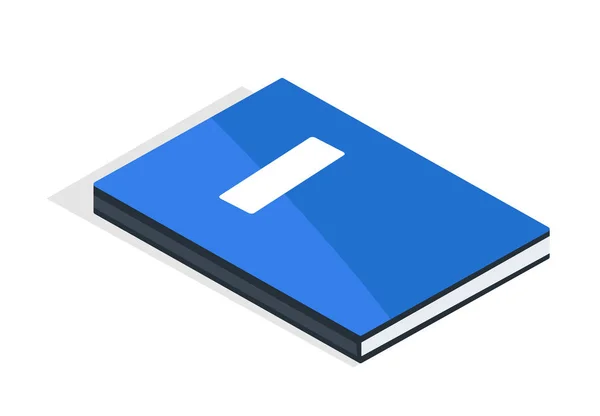 Blaues Tagebuch mit Ort für Vor- und Nachnamenvektor — Stockvektor