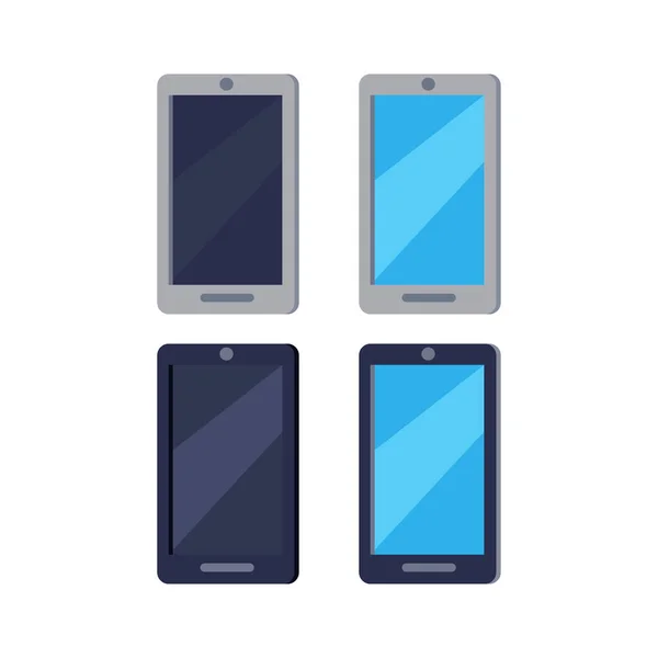 Modern cep telefonu düz Vector Icons Set — Stok Vektör