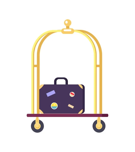 Bollerwagen mit Taschensymbol Vektor-Illustration — Stockvektor