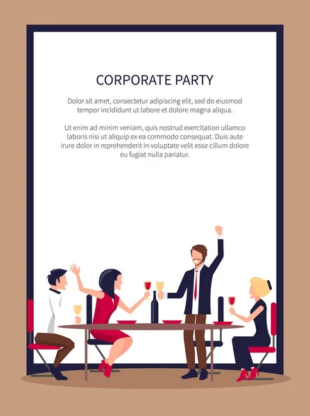 Drinking and Partying People Illustration vectorielle — Image vectorielle