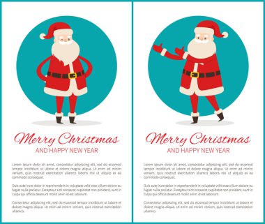 Happy New Year ve neşeli Noel Poster Noel Baba