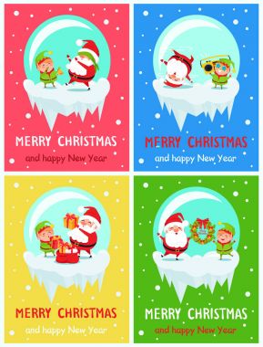 Merry Christmas mutlu yeni yıl Poster Santa Elf