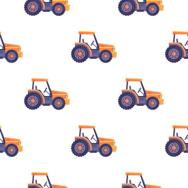 Ekskavatör traktör araç Dikişsiz desen doku