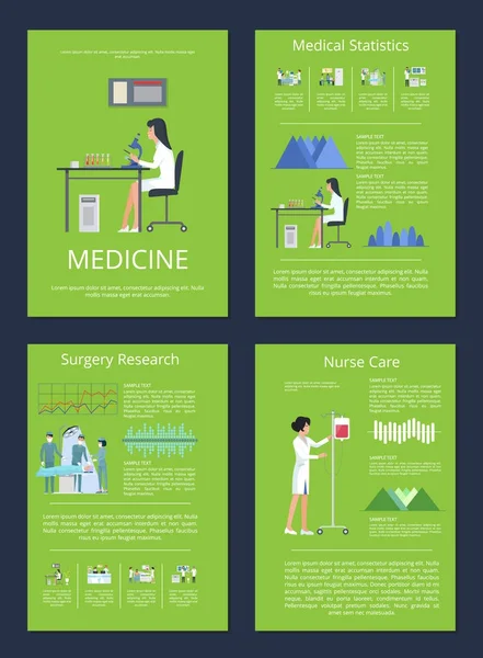 Medizin medizinische Statistik Vektor Illustration — Stockvektor