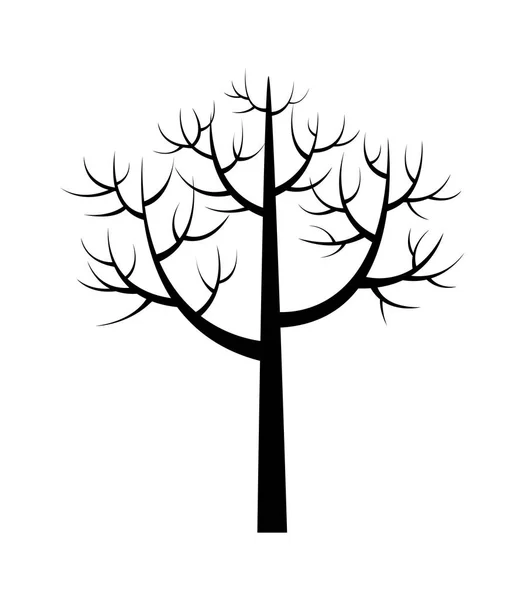 Pictogram van de boom met takken Poster vectorillustratie — Stockvector