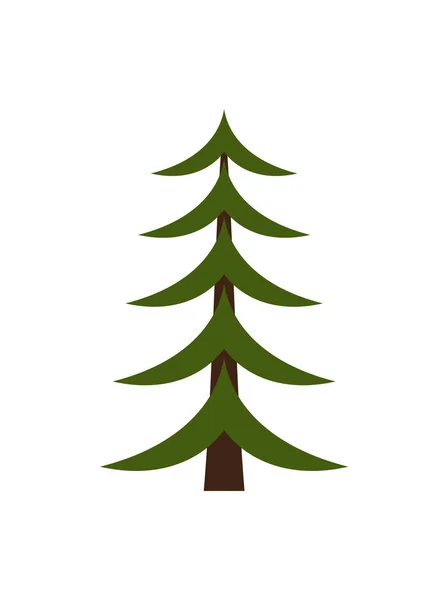Afbeelding van de kerstboom op vectorillustratie — Stockvector