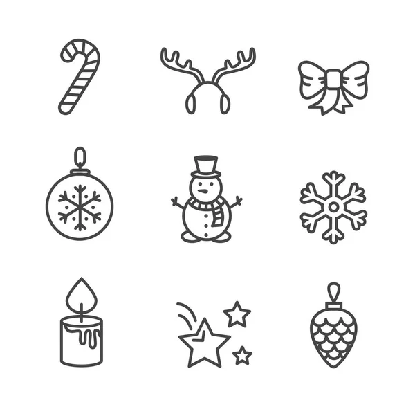 Iconos lindos en blanco y negro Vector Ilustración — Archivo Imágenes Vectoriales