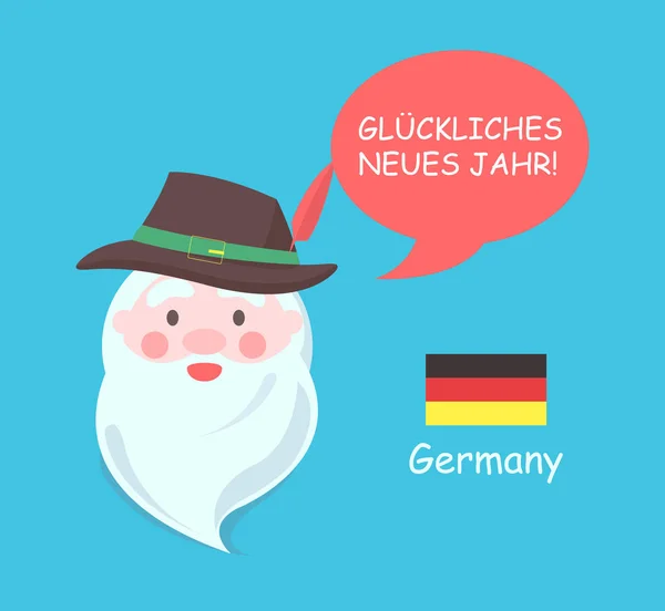 Allemagne Affiche du Père Noël Illustration vectorielle — Image vectorielle