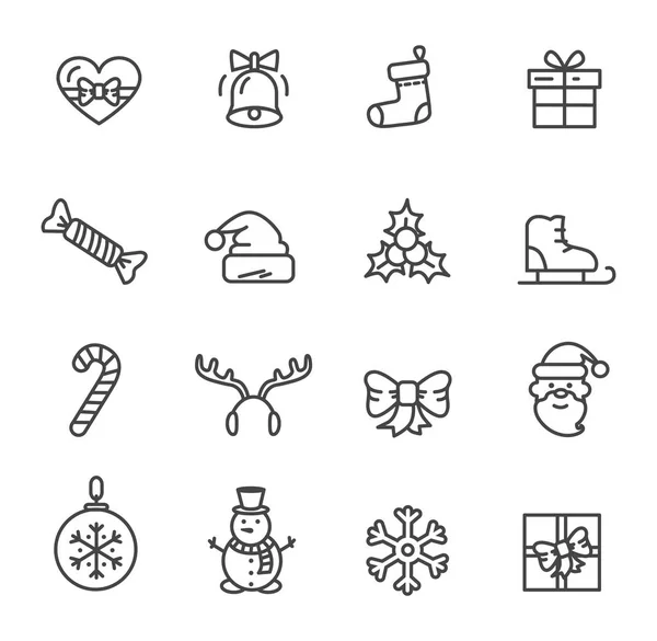 Navidad tema conjunto de iconos Vector Ilustración — Vector de stock