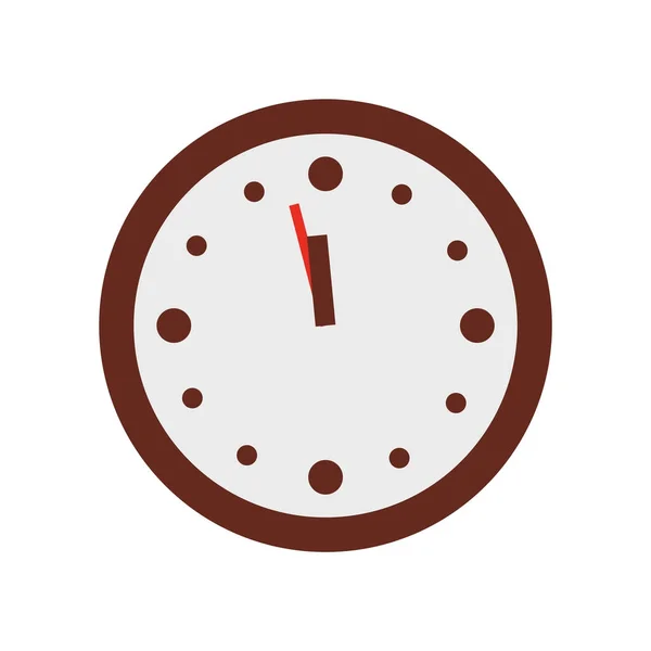 Mostra dell'orologio di Natale Pochi minuti a dodici vettoriale — Vettoriale Stock
