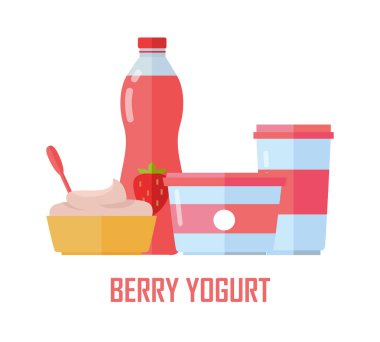 Berry yoğurt, süt süt ürünleri