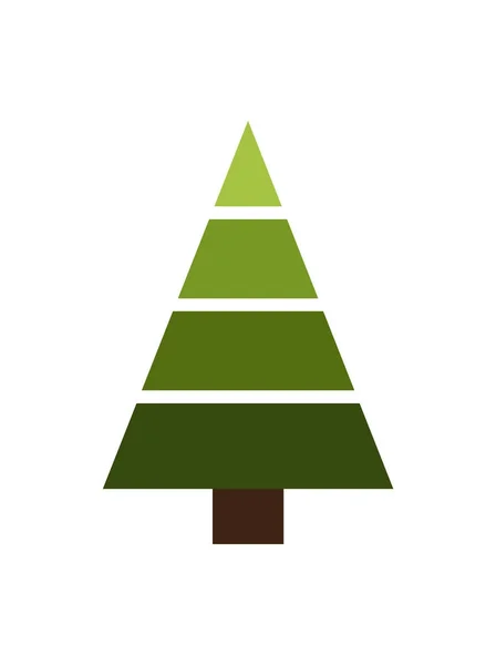 Árbol de Navidad hecho de formas geométricas Vector — Archivo Imágenes Vectoriales