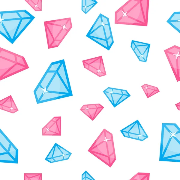 Diamantes de diferentes tamaños Vector de patrón sin costura — Archivo Imágenes Vectoriales