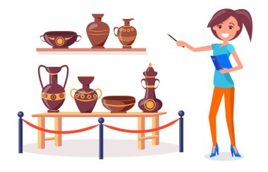 Kadın Kılavuzu puan üzerinde antik Yunan seramik vektör