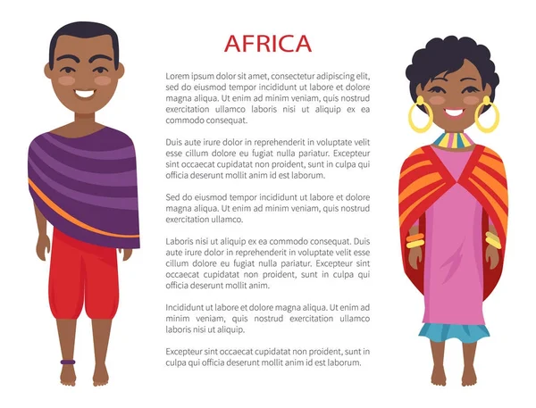Afriky lidé a zvyky na vektorové ilustrace — Stockový vektor