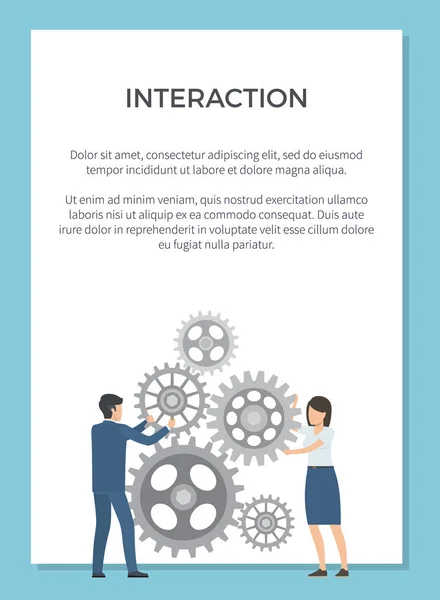 Interaction Visualization Vector Illustration — Stock Vector