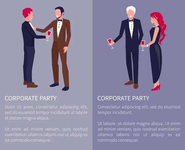 Corporate Party Visualisierung Vektor Illustration — Stockvektor