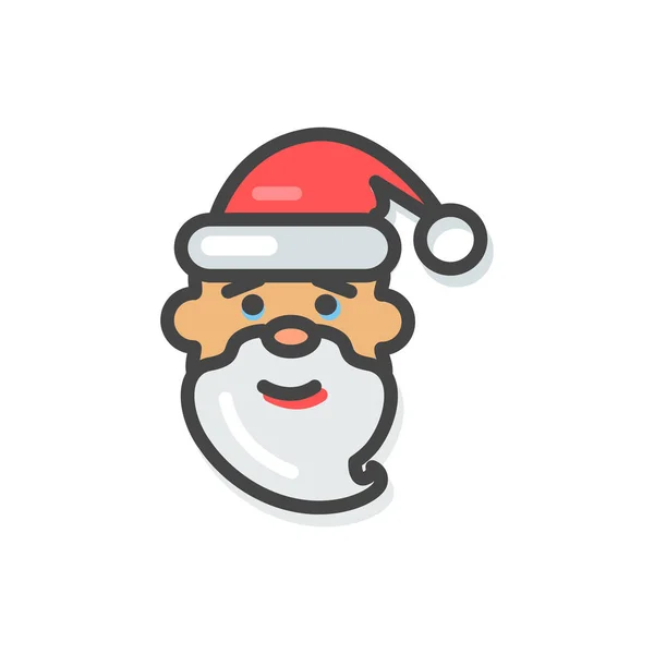 Santa Claus ikona vánoční vektorové ilustrace — Stockový vektor