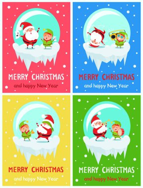 Mutlu Noeller ve mutlu yeni yıl tebrik kartları