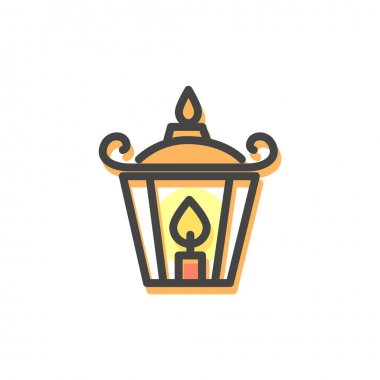 Fener mum Noel vektör çizim ile