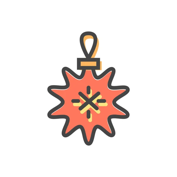 Hvězda vánoční hračka s krajkou vektorové ilustrace — Stockový vektor
