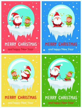 Mutlu Noeller ve mutlu yeni yıl tebrik kartları