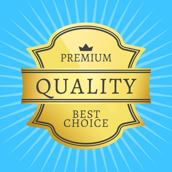 Prêmio de Garantia de Etiqueta de Ouro de Melhor Qualidade Premium —  Vetores de Stock