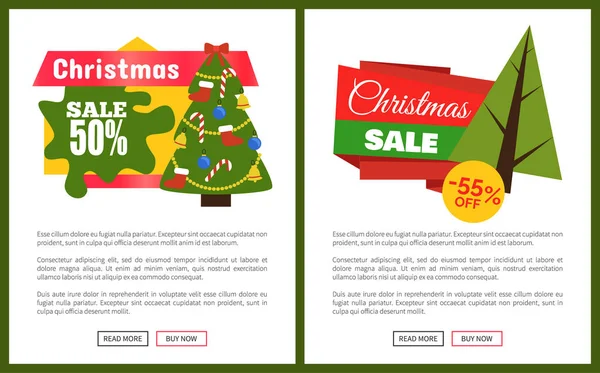 Boże Narodzenie sprzedaży Off karty wektor ilustracja — Wektor stockowy