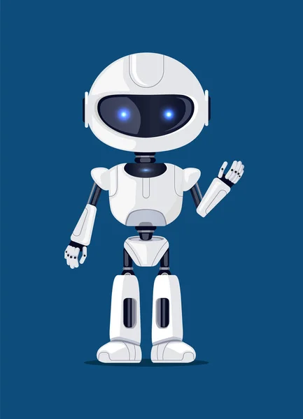 Ρομπότ κουνώντας και χαιρετισμό εικονογράφηση διάνυσμα — Διανυσματικό Αρχείο