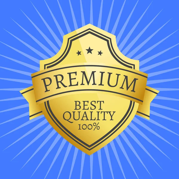 Premium Quality Best Golden Label 100 Guarantee — Stock Vector