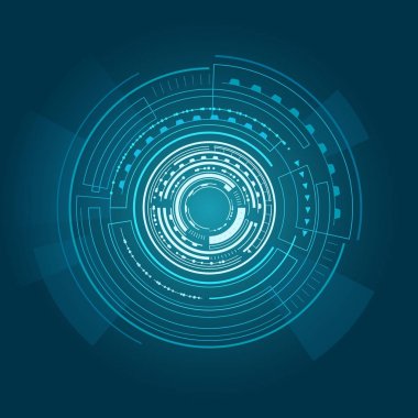 Mavi renk vektör çizim posterin arabirimi