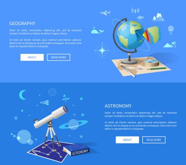 Coğrafya ve astronomi dersleri bilgilendirici sayfa