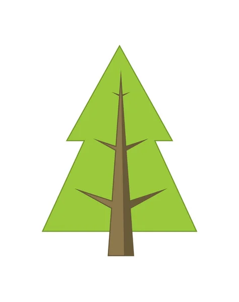 Árvore de Natal Sign Board Ícone de abeto — Vetor de Stock