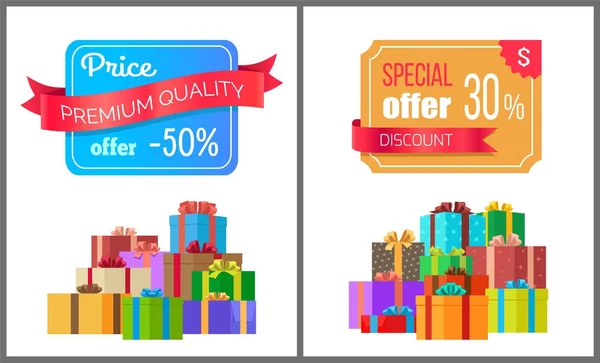 Цена Premium Quality Offer Special Exclusive Sale — стоковый вектор