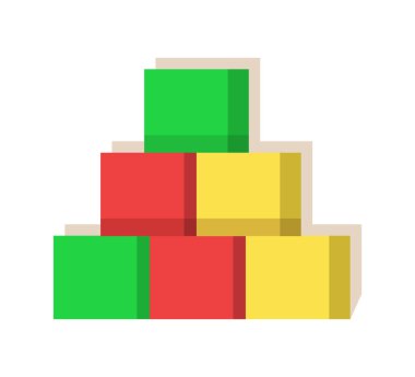 Küpleri çok renkli fabrika vektör çizim