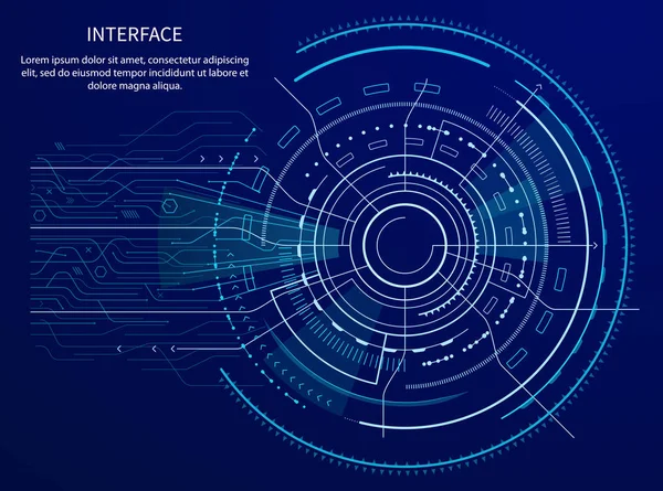 Interface Poster met de tekst vectorillustratie — Stockvector