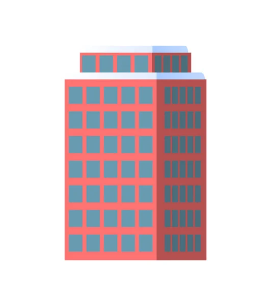Reihe von städtischen Gebäuden Symbole Vektor Illustration — Stockvektor