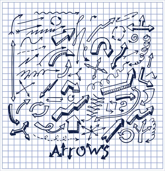 Lot of Pretty Arrows Sketches Vector Illustration