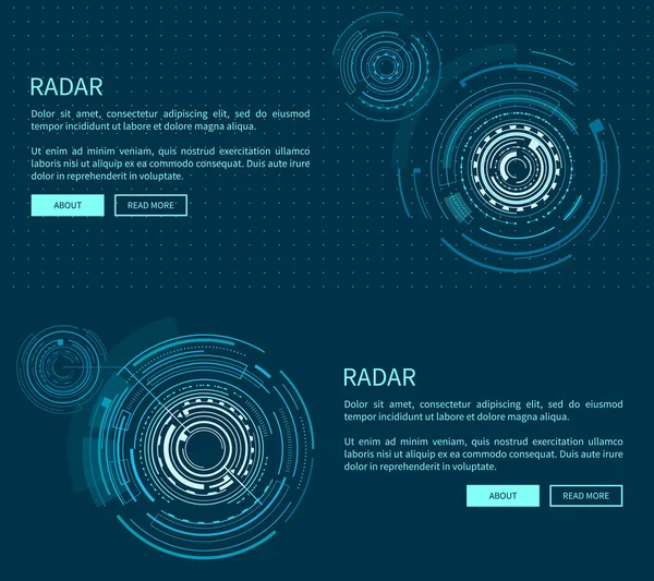 Layout de radar com muitas figuras ilustração vetorial —  Vetores de Stock