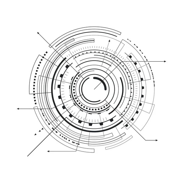 Fekete-fehér felület és a geometrikus formák — Stock Vector