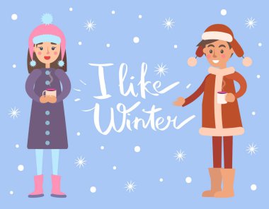 Ben kış kar taneleri, vektör çizim gibi