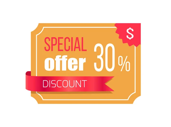 Oferta especial Desconto Banner Vector Ilustração — Vetor de Stock