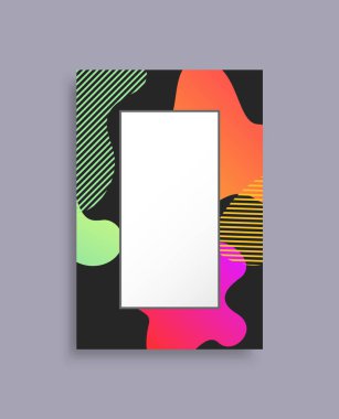 Coloful fotoğraf çerçeve vektör çizim dekore edilmiş