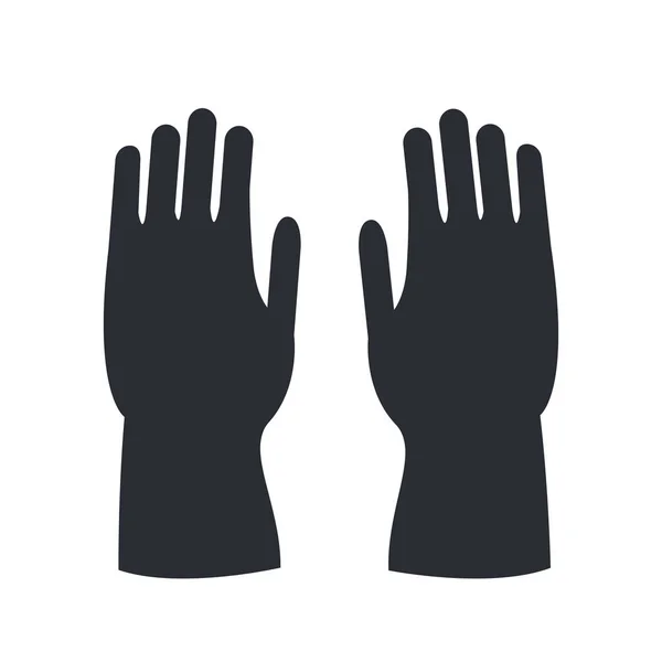 Вогнезахисні гумові рукавички ізольовані на білому . — стоковий вектор