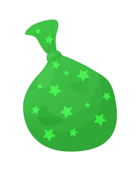 Globo de estrellas de color verde Vector Ilustración — Archivo Imágenes Vectoriales